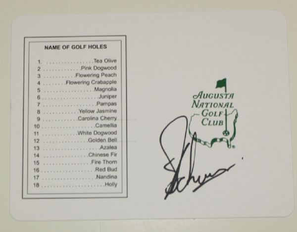 Charl Scwartzel Autographed Masters Scorecard