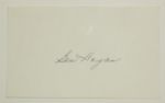 Ben Hogan Autographed Index Card