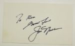 Jack Nicklaus Autographed to Ken Index Card