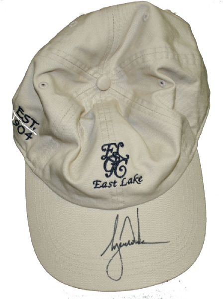 Tiger Woods Signed East Lake  Golf Club Hat JSA COA