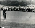 Ben Hogan hits a birdie putt. Wire Photo - 6/12/1947