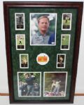Deluxe Jack Nicklaus Masters Display W/ Signed 8X10 & 1972 Masters Badge