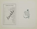 Mike Weir Autographed Masters Scorecard JSA COA
