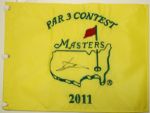 Luke Donald Autographed 2011 Par 3 Masters Flag - Donald was the Winner
