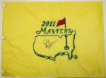 Lot of 5 Charl Schwartzel Autographed 2011 Masters Embroidered Pin Flags