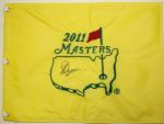 Lot of 5 Charl Schwartzel Autographed 2011 Masters Embroidered Pin Flags