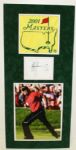 Matted Tiger Woods Signed Masters Scorecard W/JSA Cert B48725
