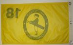 2002 US Open Silk Screen Flag - Tiger Woods Champion