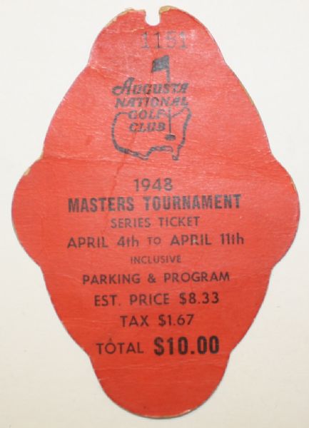 1948 Masters Tournament Badge