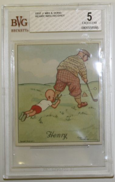 1937 J. Wix & Sons Golf Card "Henry Series - Henry  W/Slingshot"