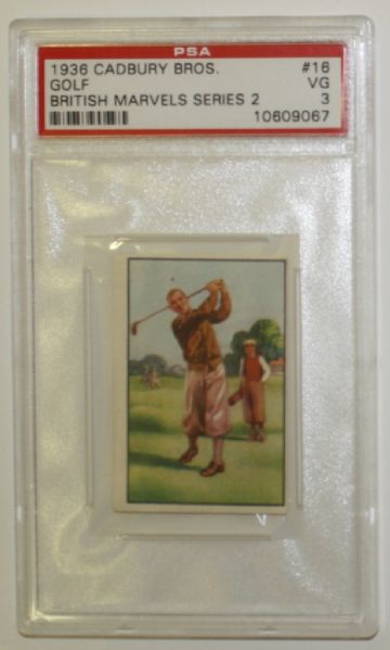 1936 Cadbury Bros. Golf Card "British Marvels - #16 Golf"