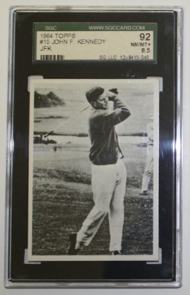 1964 Topps Golf Card "John F. Kennedy - #15 President Kennedy Enjoys Golf"