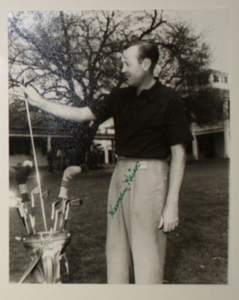 Herman Keiser Autographed Frank Christian 8x10 at Augusta National