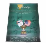 2009 US Presidents Cup Poster Signed By Team W/Tiger & Phil  JSA COA