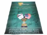 2009 US Presidents Cup Poster Signed By Team W/Tiger & Phil  JSA COA