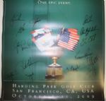 2009 US Presidents Cup Poster Signed By Team W/Tiger & Phil  JSA COA