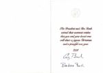 1991 Official White House Christmas Card Hand Signed by President George H. W. Bush and Mrs. Barbara Bush