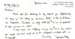 World Golf Hall of Famer Joseph Dey Jr Hand Written Letter with Signature (D-1991)