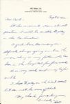 Art Wall (Deceased 1959 Masters Champ) Hand Written Letter with Signature