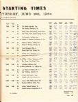 1954 US Open Final Round Pairing Sheet - Scored from Baltusrol G.C.
