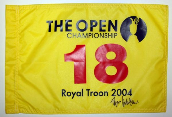 Todd Hamilton Autogrpahed 2004 British Open Flag