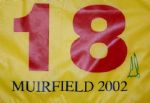Ernie Els Autographed 2002 British Open Flag
