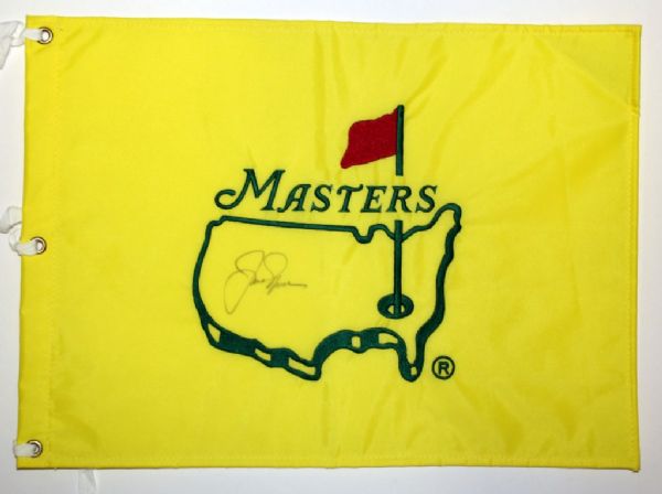 Jack Nicklaus Autographed Undated Masters Flag - Light Autograph
