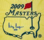 Billy Casper Autogrpahed 2009 Masters Flag