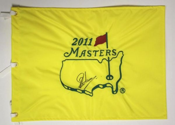 Charl Schwarzel Autographed 2011 Masters Flag JSA COA