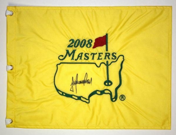Trevor Immelman Autographed 2008 Masters Flag JSA COA