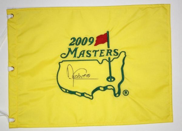 Angel Cabrera Autographed 2009 Masters Flag JSA COA
