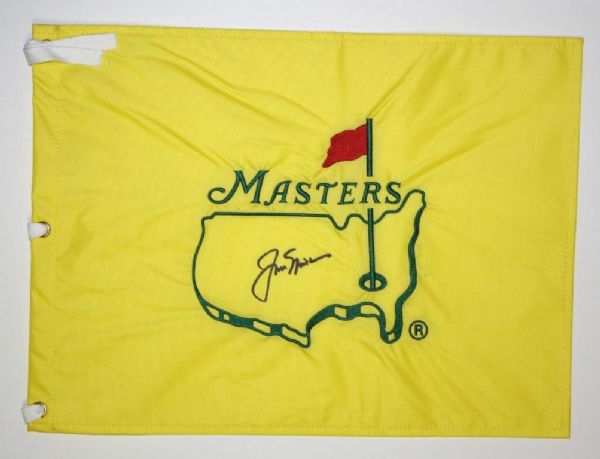 Jack Nicklaus Autographed Masters Flag COA JSA