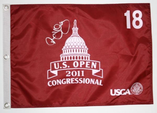 Rory McIlroy Autographed Red US Open Flag JSA COA
