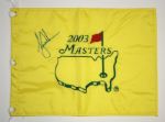 Tiger Woods Autographed 2003 Masters Flag JSA COA