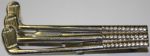 Art Deco Chrome Colored Three Club Pin