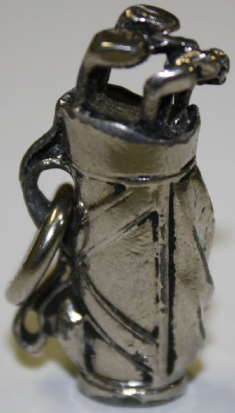 Art Deco Chrome Bag with Clubs Charm