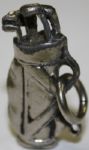 Art Deco Chrome Bag with Clubs Charm