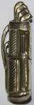 Sterling Art Deco Golf Bag with Clubs Pin - Flat