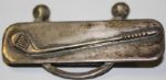 Handmade KLE Sterling Art Deco Horseshoe Backed Golf Club Pin
