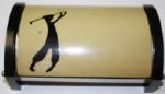 French Art Deco Antique Golf Box - Chrome/Enamel