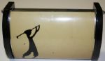 French Art Deco Antique Golf Box - Chrome/Enamel