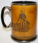 1940s Ceramic Arthur Wood England Golf Mug