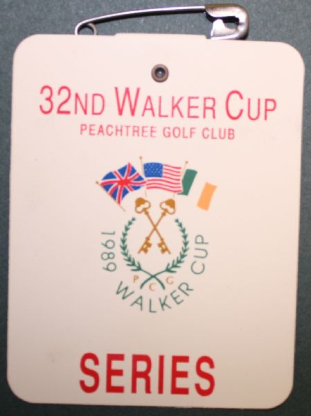 1989 Walker Cup Series Badge - Seldom Seen - Phil Mickelson Stars