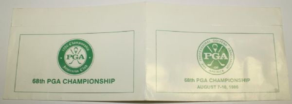 68th PGA Championship Official Unused Scorecard