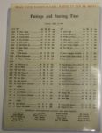 1964 Sunday Masters Pairing Sheet - Palmers 4th Green Jacket