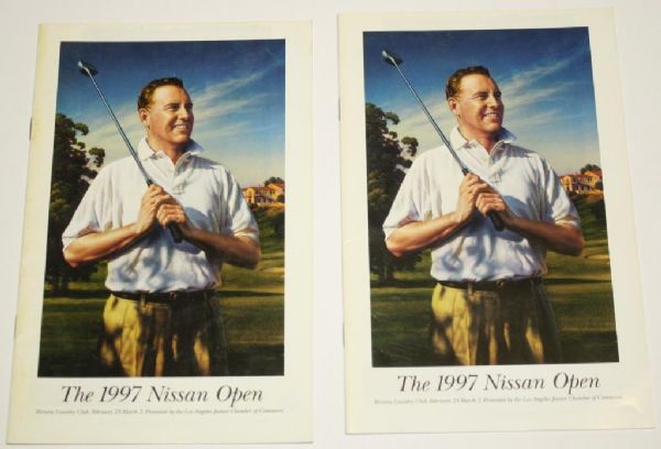 Two 1997 Nissan Open Pairing Sheets - Nick Faldo Wins