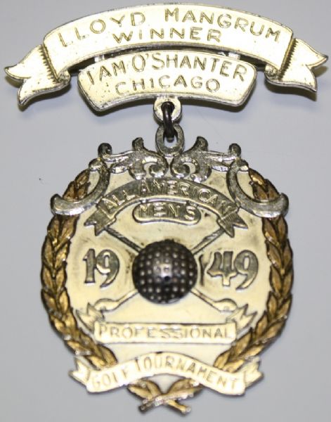 1949 Lloyd Mangrums Sterling All-American Open Champions Medal