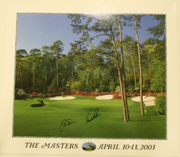 2003 Masters Poster Signed by Nicklaus and Palmer