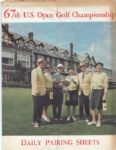 1967 US Open Pairing Sheet - Nicklaus Win
