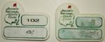 (2) Augusta National Golf Club Caddy Badges